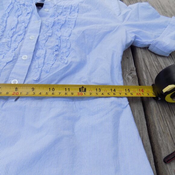 MERON AGE BLUE WHITE STRIPPED DRESS Sz 6 - Picture 12 of 15